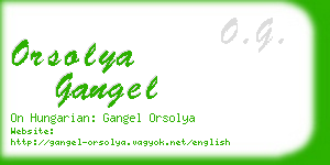 orsolya gangel business card